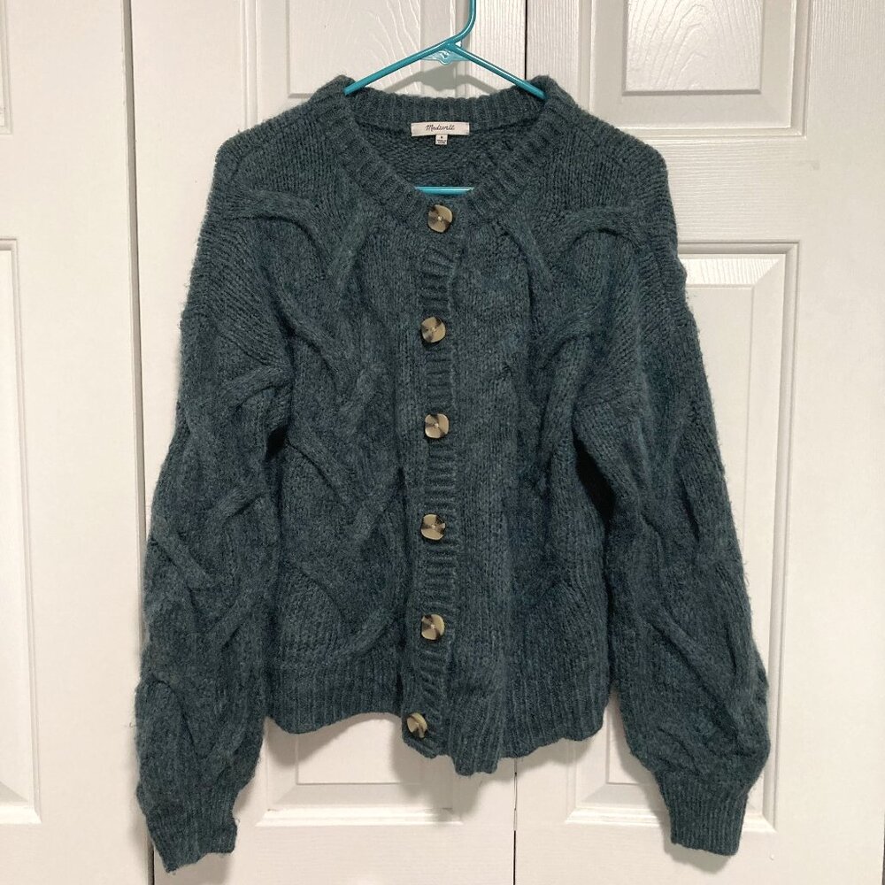 Madewell Cable Ashmont Cardigan Sweater